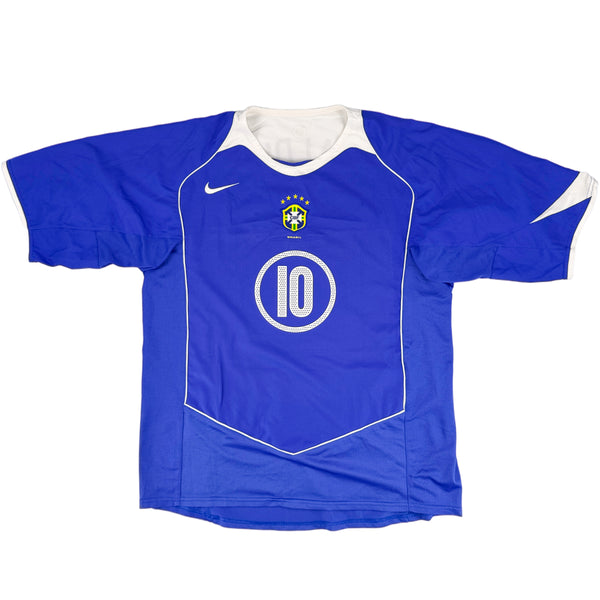 Camiseta visitante de Brasil 2004-06 Ronaldinho