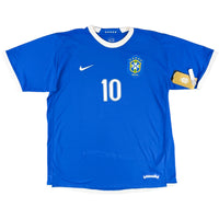 2006 Brazilië WK Uit Shirt Ronaldinho - Oldschool Voetbalshirts
