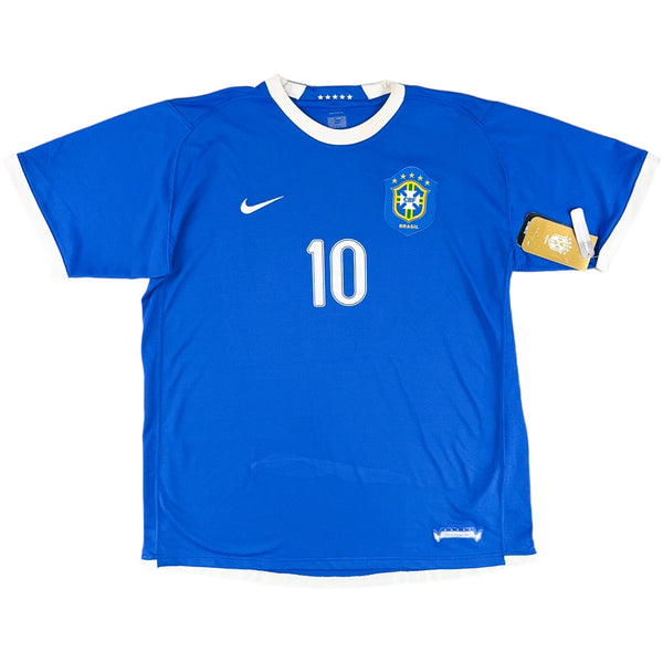 2006 Brazilië WK Uit Shirt Ronaldinho - Oldschool Voetbalshirts