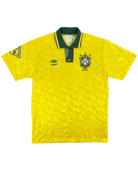 Brazil - Home Shirt - 1991/93 - Size L - 8/10