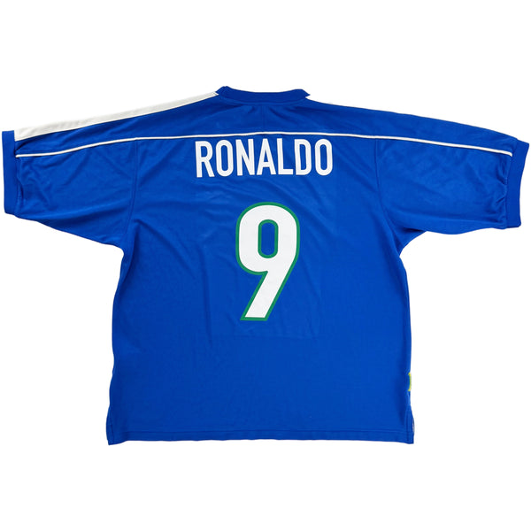 1998 Brazilië WK Uit Shirt Ronaldo - Oldschool Voetbalshirts