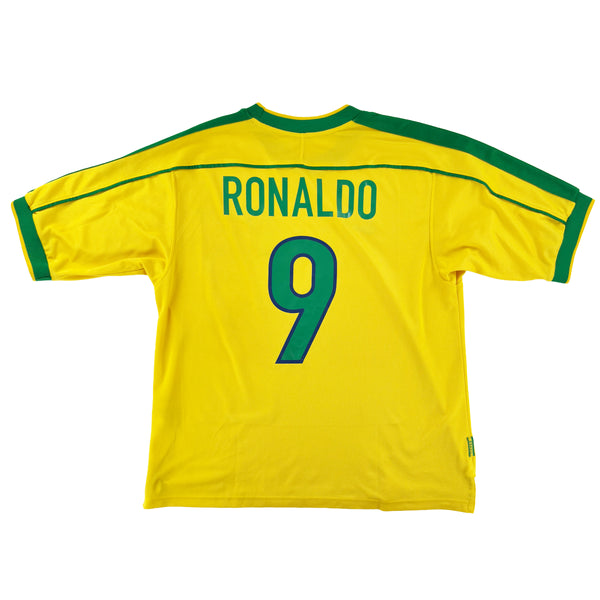 1998 Brazilië WK Thuis Shirt Ronaldo - Oldschool Voetbalshirts