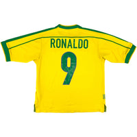 1998 Brazilië WK Thuis Shirt Ronaldo - Oldschool Voetbalshirts
