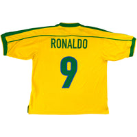 1998 Brazilië WK Thuis Shirt Ronaldo - Oldschool Voetbalshirts