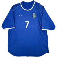 2000-01 Brazilie Uit Shirt Ronaldinho - Oldschool Voetbalshirts