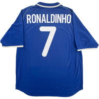 2000-02 Brazil Away Shirt Ronaldinho #7 - 10/10 - (L)