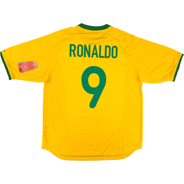 2000-02 Brazilië Thuis Shirt Ronaldo - Oldschool Voetbalshirts