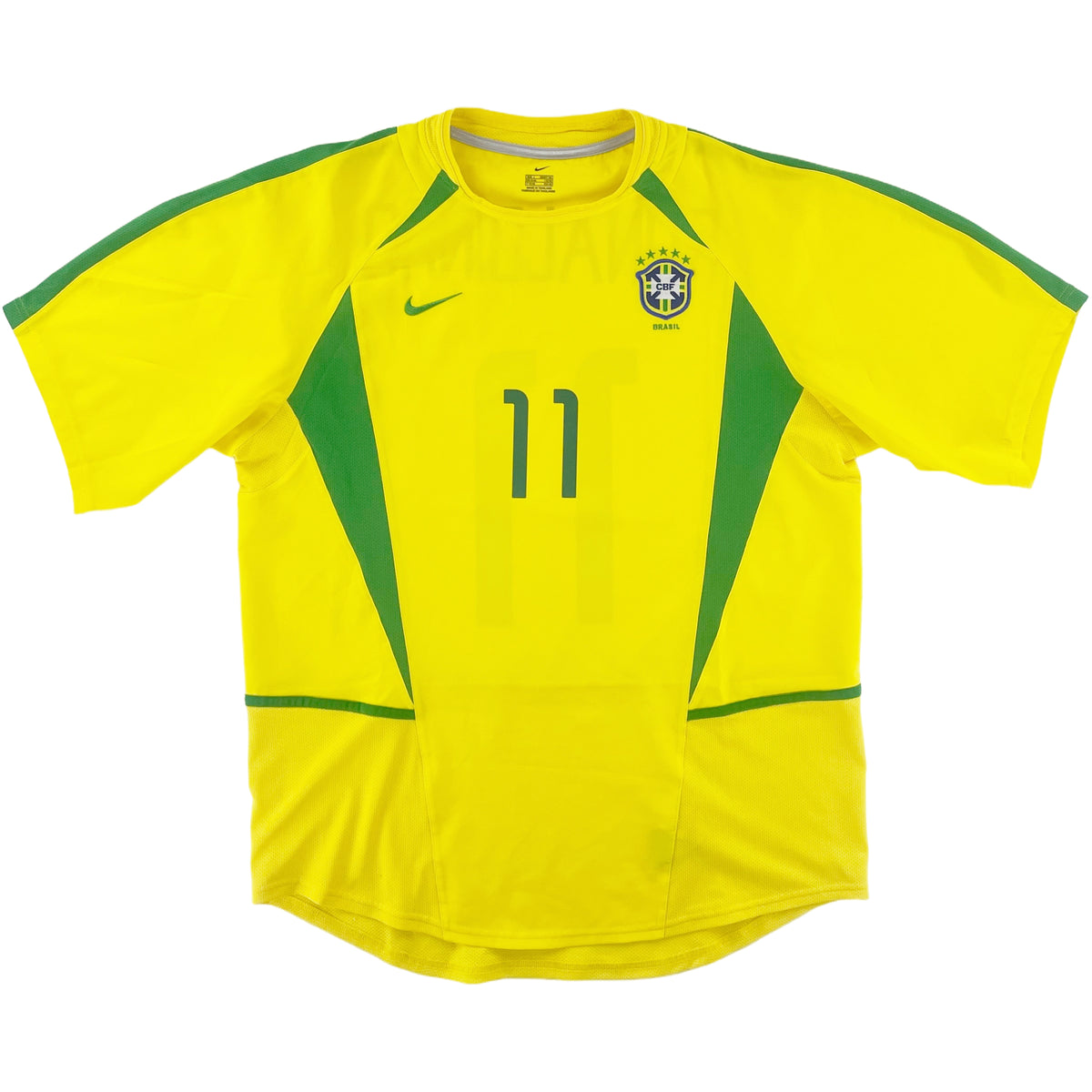 2002 Brazilië WK Thuis Shirt Ronaldinho - Oldschool Voetbalshirts