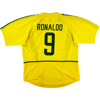 2002 Brazilië WK Thuis Shirt Ronaldo - Oldschool Voetbalshirts
