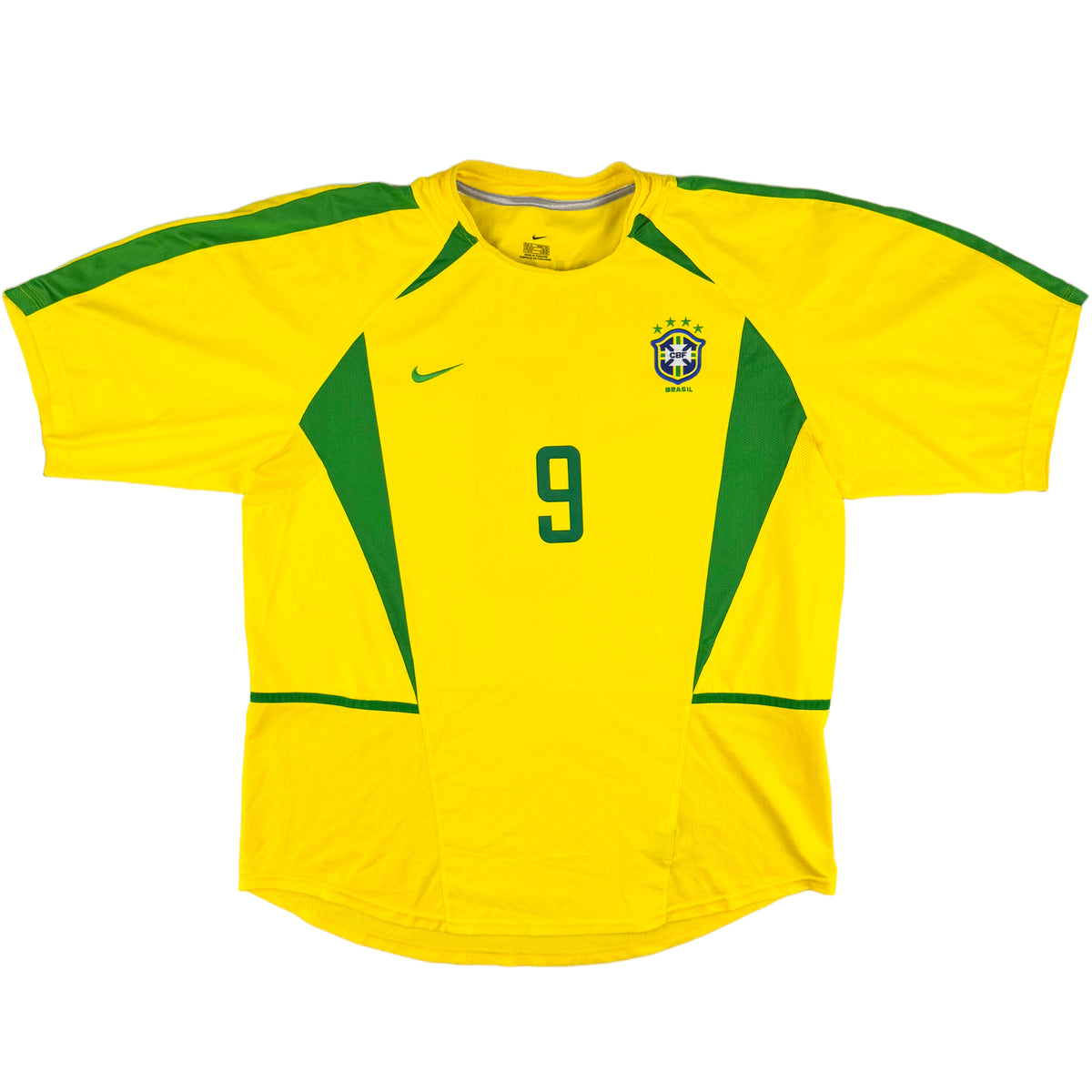 2002 Brazilie WK Thuis Shirt Ronaldo - Oldschool Voetbalshirts