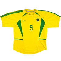 2002 Brazilie WK Thuis Shirt Ronaldo - Oldschool Voetbalshirts