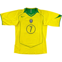 2004-06 Brazilië Thuis Shirt Ronaldinho - Oldschool Voetbalshirts