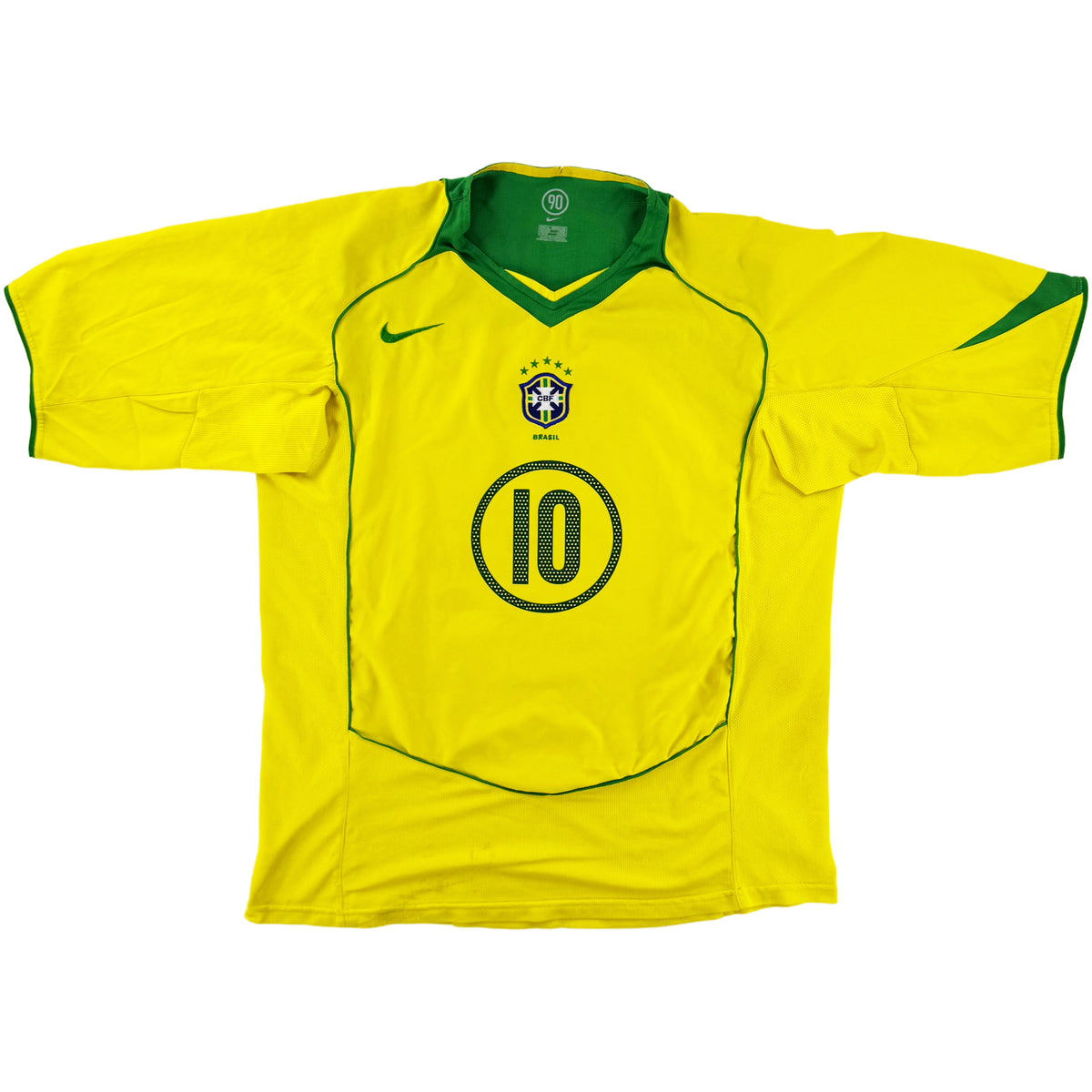 2004-06 Brazilië Thuis Shirt Ronaldinho - Oldschool Voetbalshirts