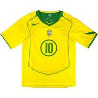 2004 Brazilië Shirt Ronaldinho Heruitgave - Oldschool Voetbalshirts