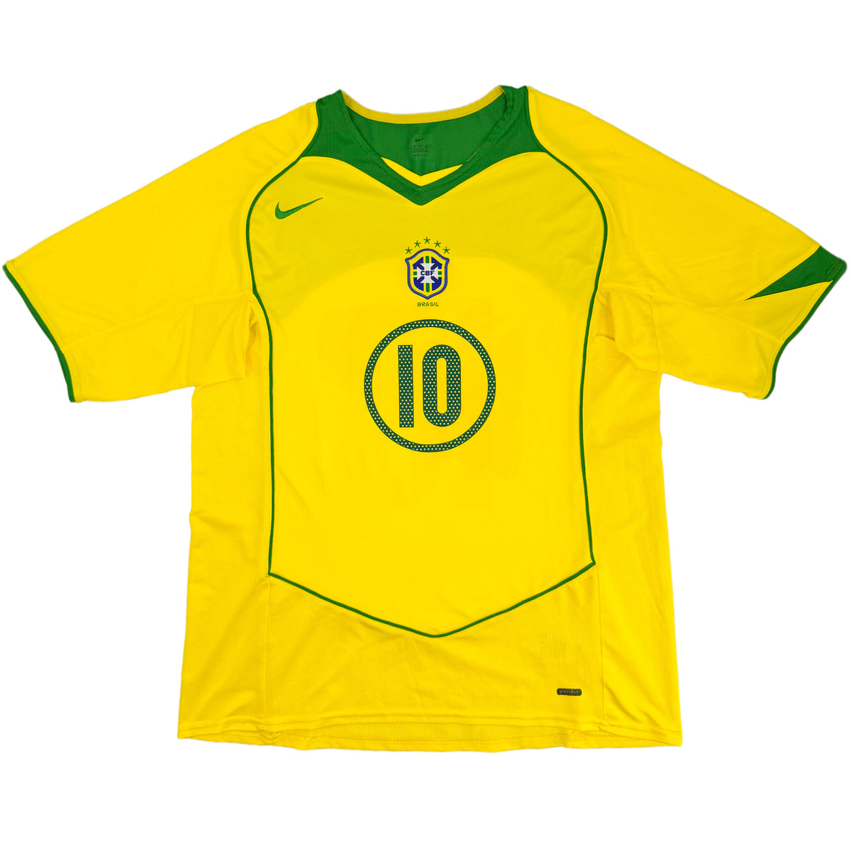 2004-06 Brazilië Thuis Shirt Ronaldinho - Oldschool Voetbalshirts