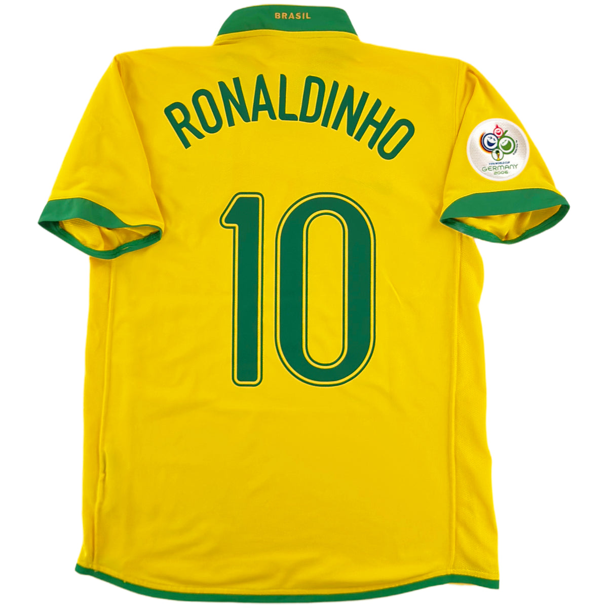 2006 Brazilië WK Thuis Shirt Ronaldinho - Oldschool Voetbalshirts