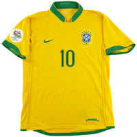 2006 Brazilië WK Thuis Shirt Ronaldinho - Oldschool Voetbalshirts