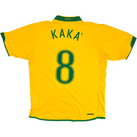 2006 Brazilië WK Thuis Shirt Kaká - Oldschool Voetbalshirts