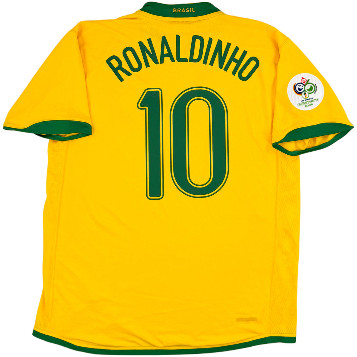 2006 Brazilië WK Thuis Shirt Ronaldinho - Oldschool Voetbalshirts