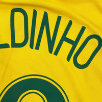 2006 Brazilië WK Thuis Shirt Ronaldinho - Oldschool Voetbalshirts