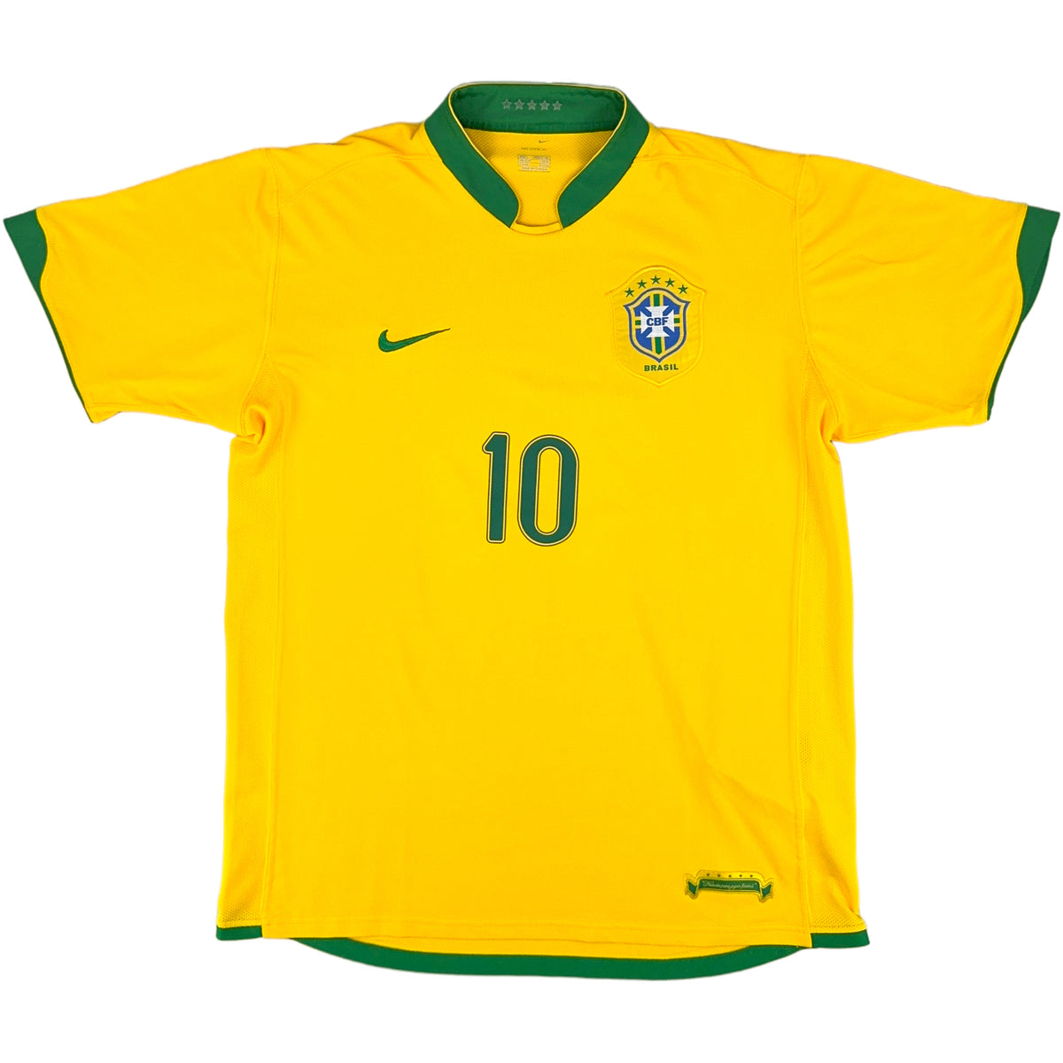 2006 Brazilië WK Thuis Shirt Ronaldinho - Oldschool Voetbalshirts