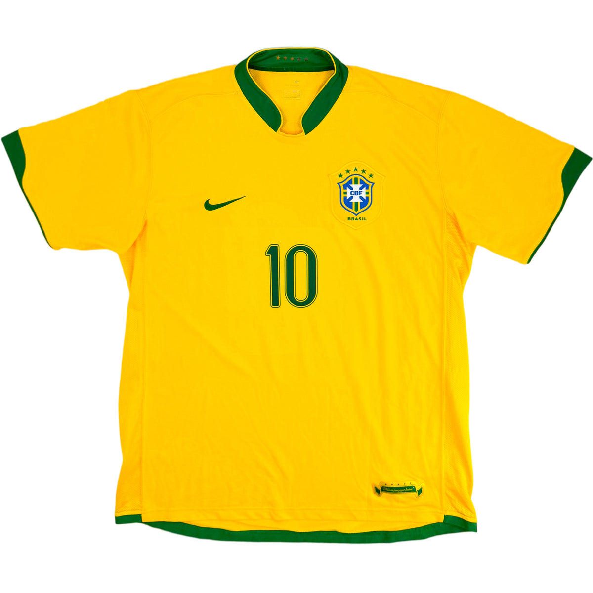 2006 Brazilië WK Thuis Shirt Ronaldinho - Oldschool Voetbalshirts