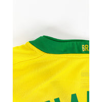 2008-10 Brazilië Thuis Shirt Ronaldinho - 8/10 - (L) - Oldschool Voetbalshirts