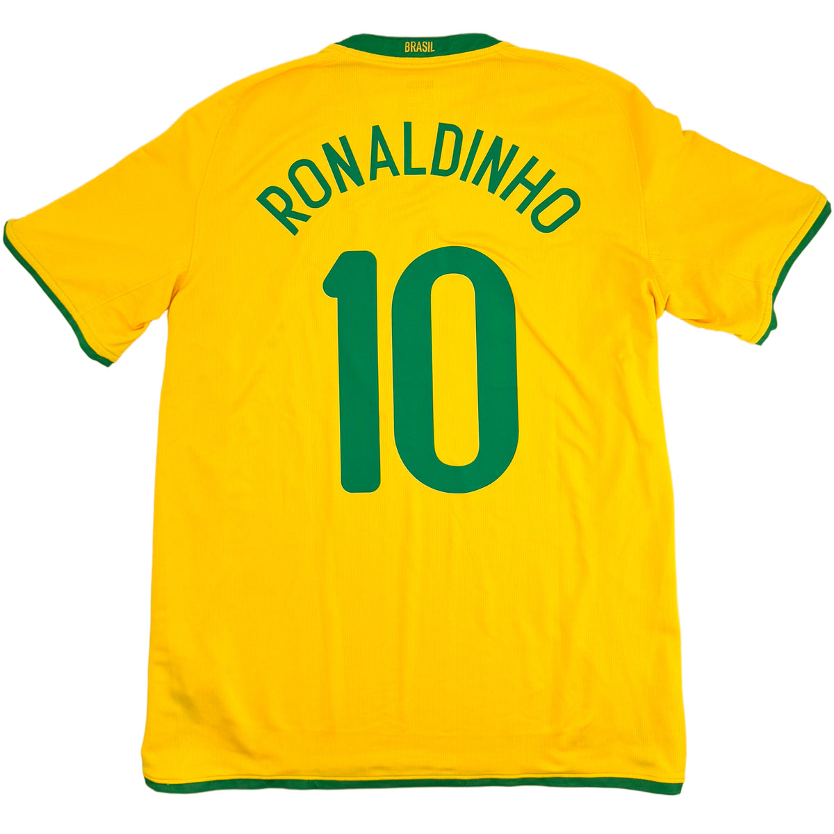 2008-10 Brazilië Thuis Shirt Ronaldinho - Oldschool Voetbalshirts