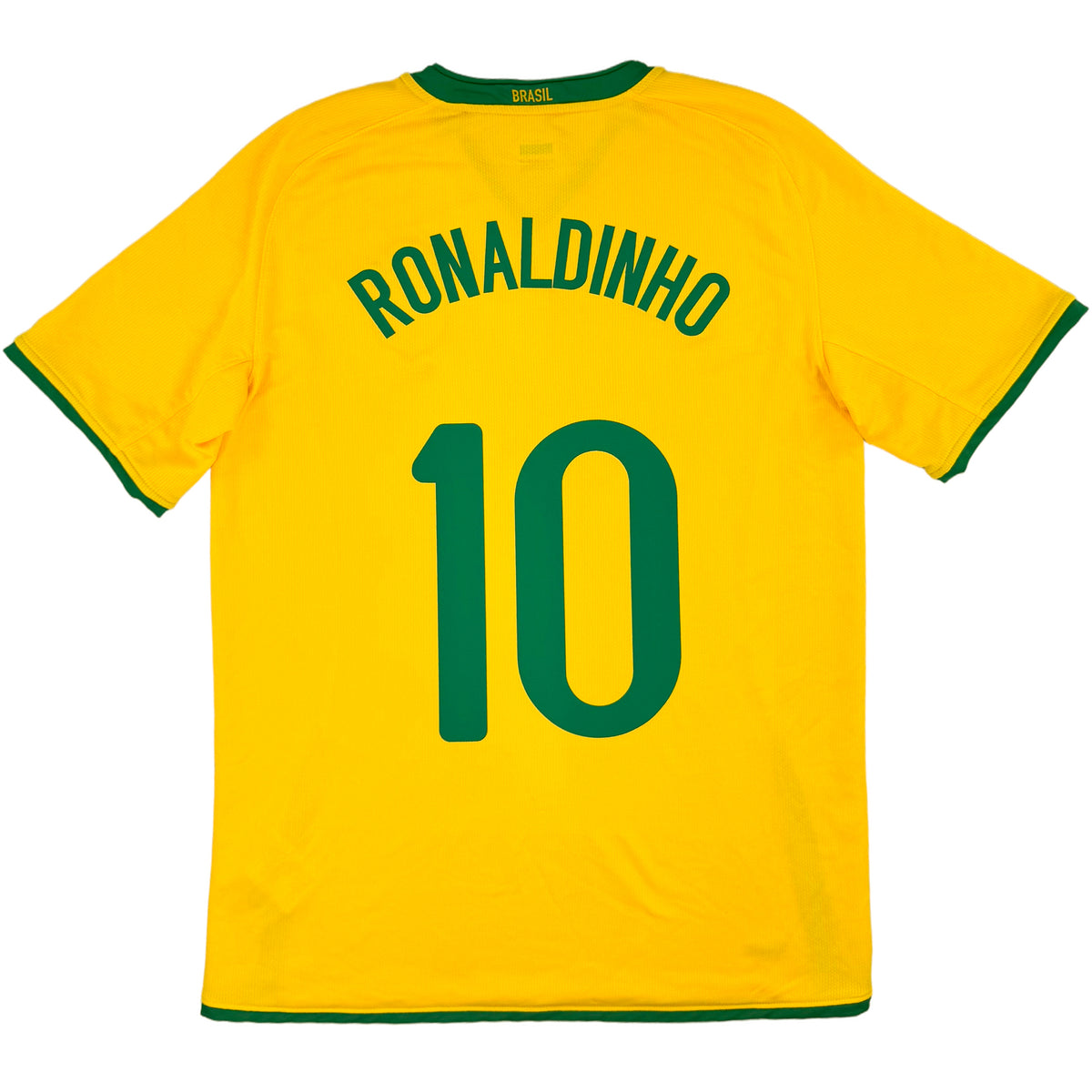2008-10 Brazilië Thuis Shirt Ronaldinho - Oldschool Voetbalshirts