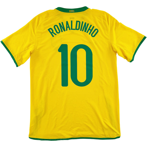 2008-10 Brazilië Thuis Shirt Ronaldinho - Oldschool Voetbalshirts