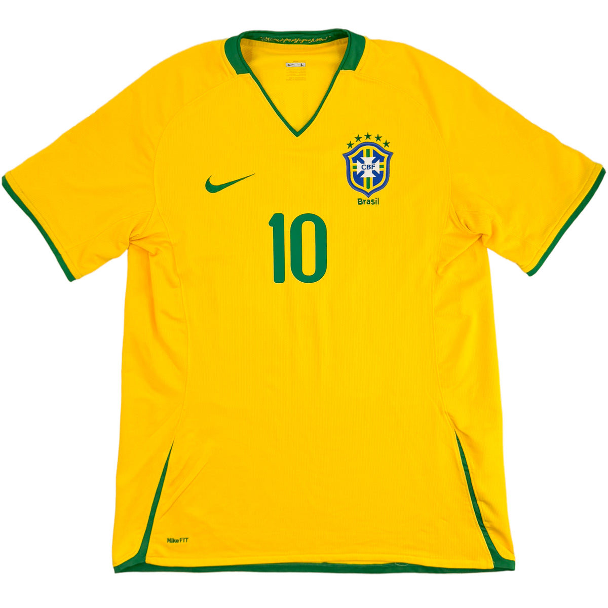 2008-10 Brazilië Thuis Shirt Ronaldinho - Oldschool Voetbalshirts