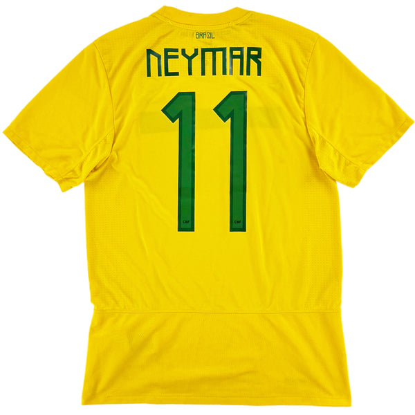 2011-12 Brazilië Thuis Shirt Neymar - 8/10 - (S) - Oldschool Voetbalshirts