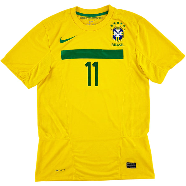 2011-12 Brazilië Thuis Shirt Neymar - 8/10 - (S) - Oldschool Voetbalshirts
