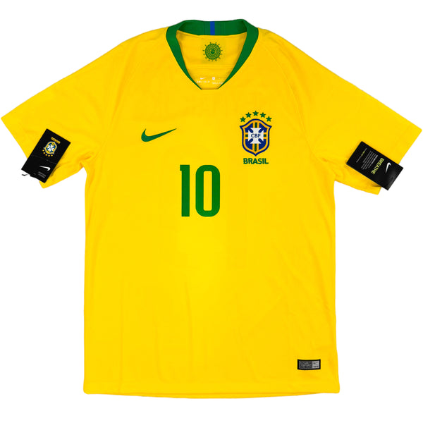 2018 Brazilië WK Thuis Shirt Neymar - Oldschool Voetbalshirts
