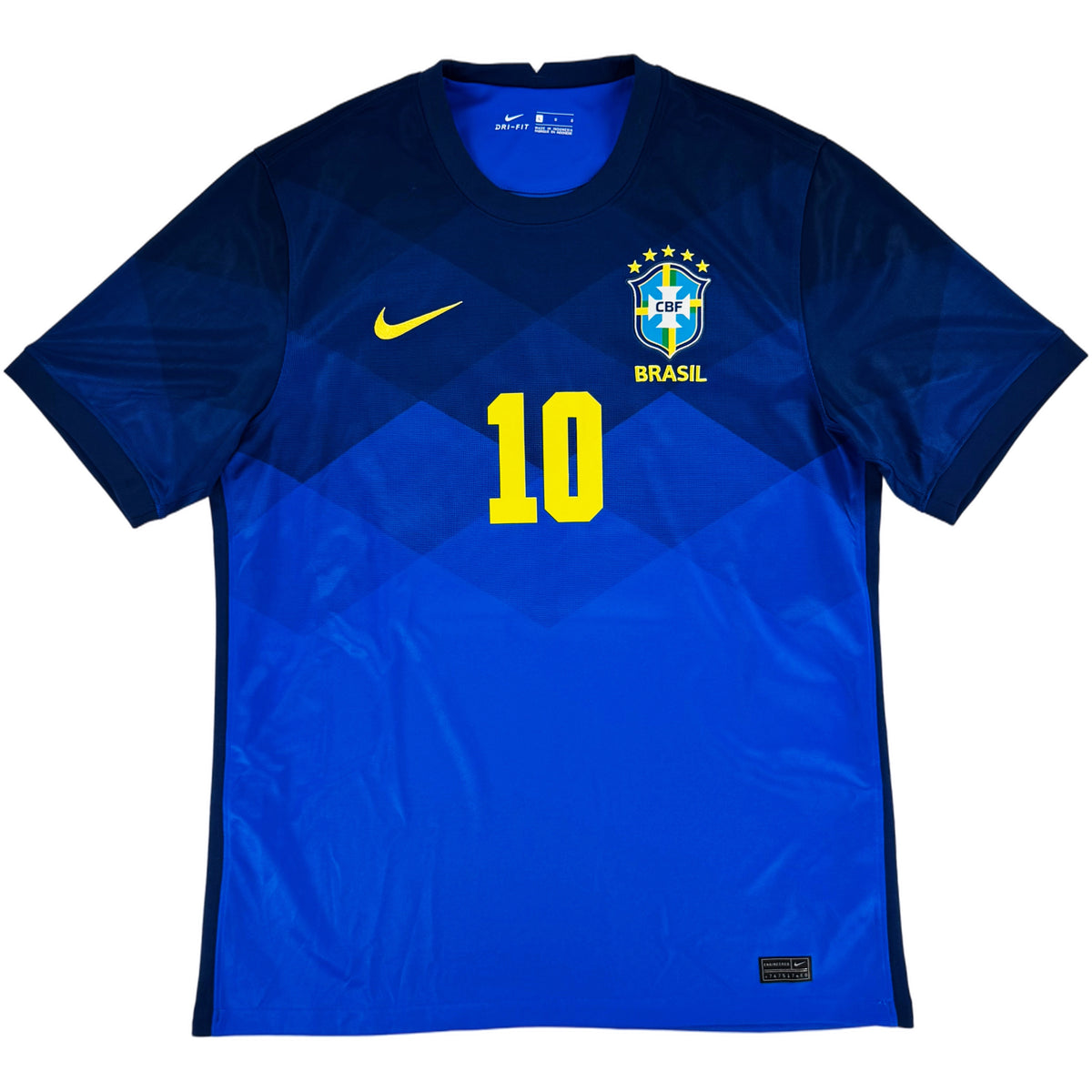 2020-21 Brazilie Uit Shirt Neymar - 10/10 - (L) - Oldschool Voetbalshirts