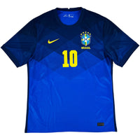 2020-21 Brazilie Uit Shirt Neymar - 10/10 - (L) - Oldschool Voetbalshirts