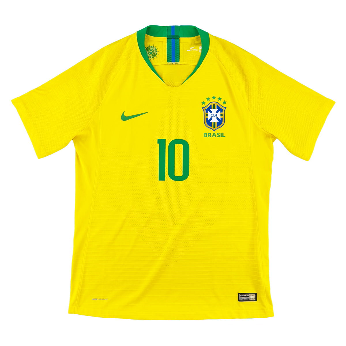 Brazil - Home Shirt - NEYMAR #10 - 2018 World Cup - Size M - Vaporknit - 10/10