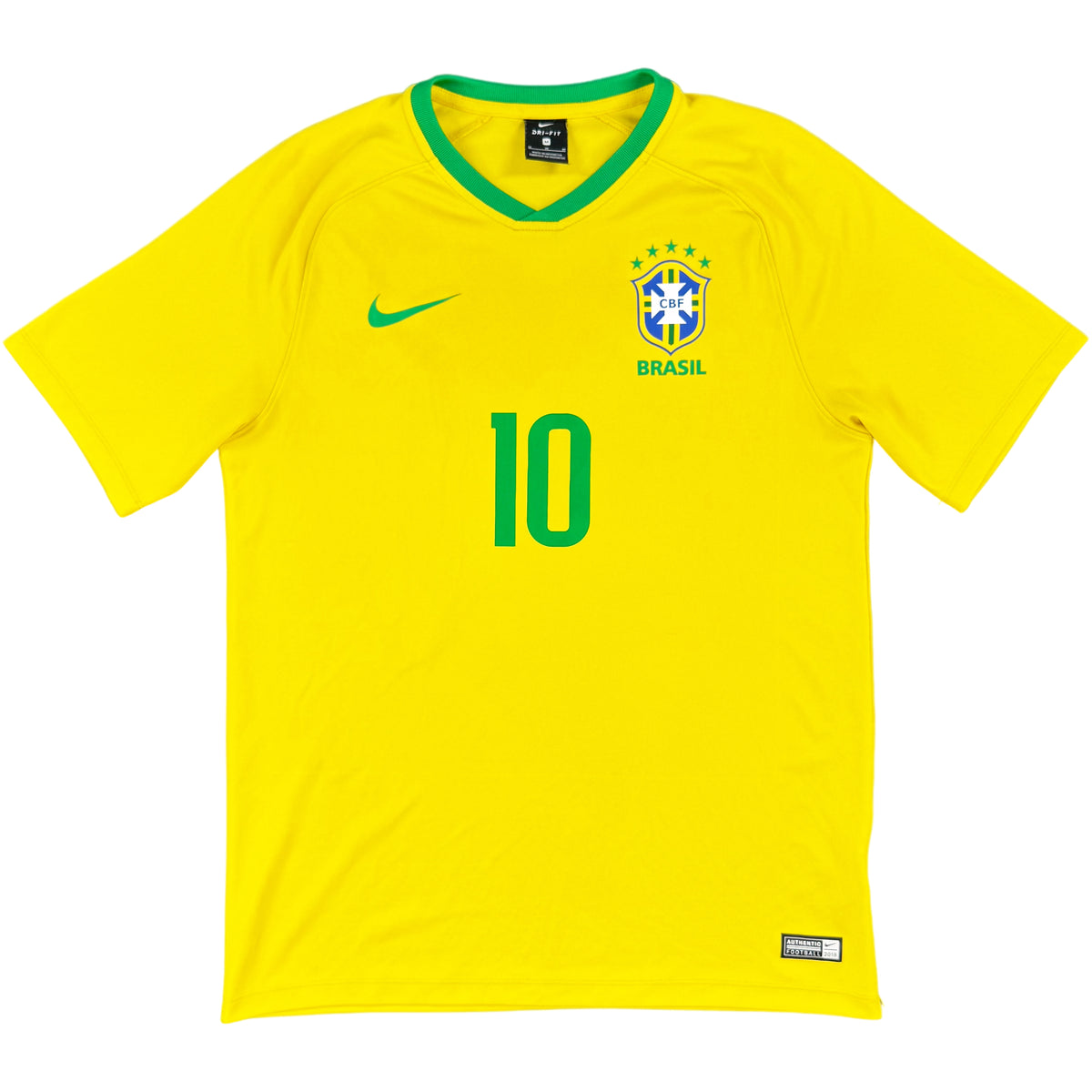 WK 2018 Brazilië Thuis Shirt Neymar #10 - 8/10 - (M)