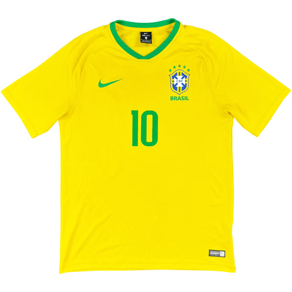 WK 2018 Brazilië Thuis Shirt Neymar #10 - 8/10 - (M)