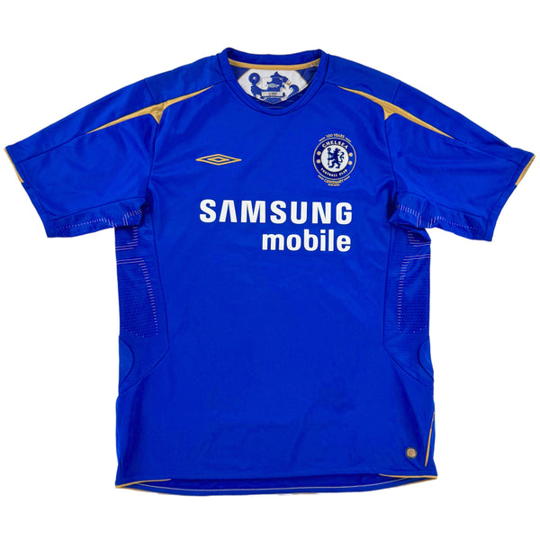 2005-06 Chelsea Thuis Shirt Drogba - 8/10 - (L) - Oldschool Voetbalshirts