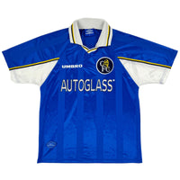 1997-99 Chelsea Thuis Shirt - 8/10 - (M) - Oldschool Voetbalshirts