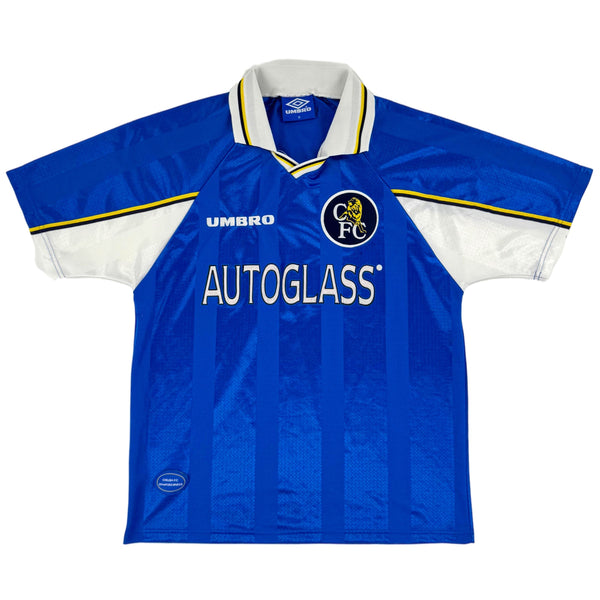 1997-99 Chelsea Thuis Shirt - 8/10 - (M) - Oldschool Voetbalshirts