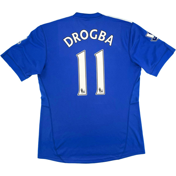2009-10 Chelsea Thuis Shirt Drogba #11 - 8/10 - (L) - Oldschool Voetbalshirts