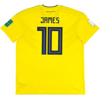 2018 Colombia WK Thuis Shirt James - Oldschool Voetbalshirts