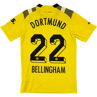 2022-23 Borussia Dortmund Thuis Shirt Bellingham #22 - 9/10 - (S) - Oldschool Voetbalshirts