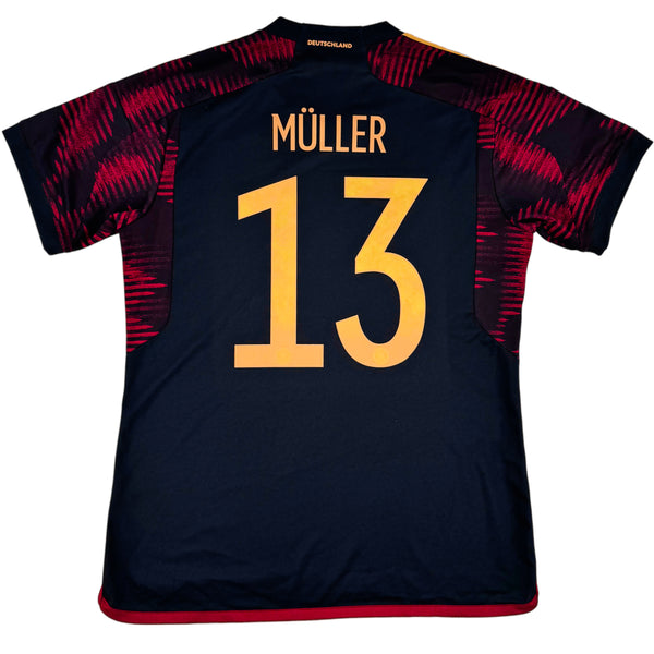 2022 Duitsland WK Uit Shirt Müller - Oldschool Voetbalshirts