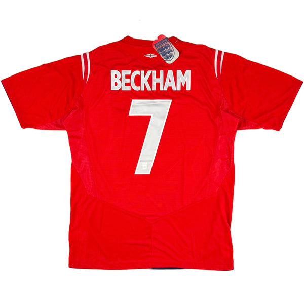 2004 Engeland EK Uit Shirt Beckham - Oldschool Voetbalshirts