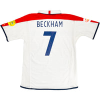 2004 Engeland EK Thuis Shirt Beckham - Oldschool Voetbalshirts