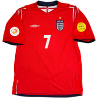 2004 Engeland EK Uit Shirt Beckham - Oldschool Voetbalshirts