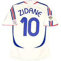 2006 Frankrijk WK Uit Shirt Zidane - Oldschool Voetbalshirts